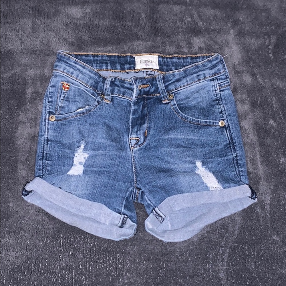 Hudson Jean Ripped Jean Shorts